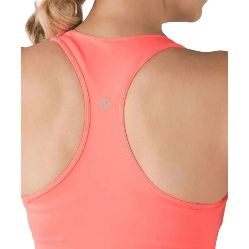 LULULEMON ATHLETICA Cool Racerback Tank In Grapefruit Size 6 - Picture 2 of 4